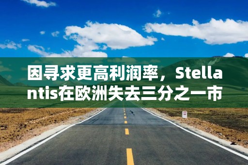 因寻求更高利润率，Stellantis在欧洲失去三分之一市场份额