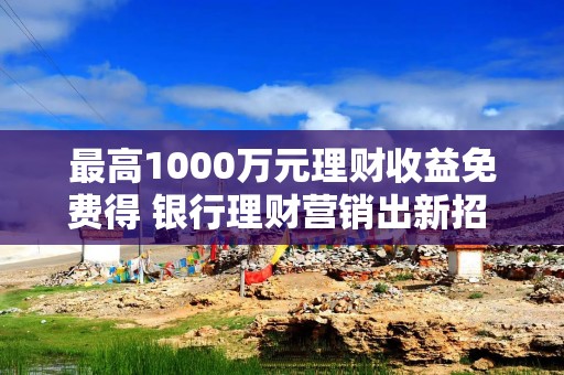 最高1000万元理财收益免费得 银行理财营销出新招 体验金花式“揽客”