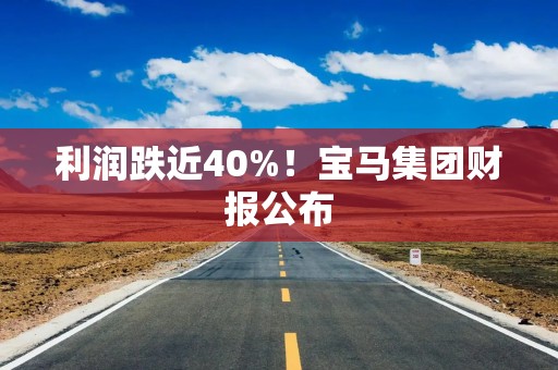 利润跌近40%！宝马集团财报公布